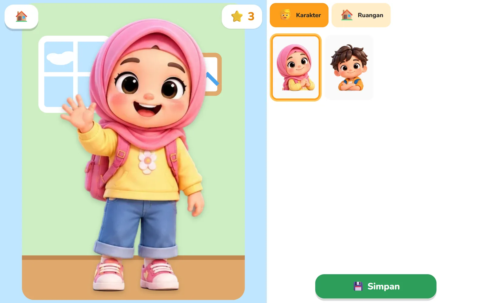 Customize Cilu with the stars a child earns